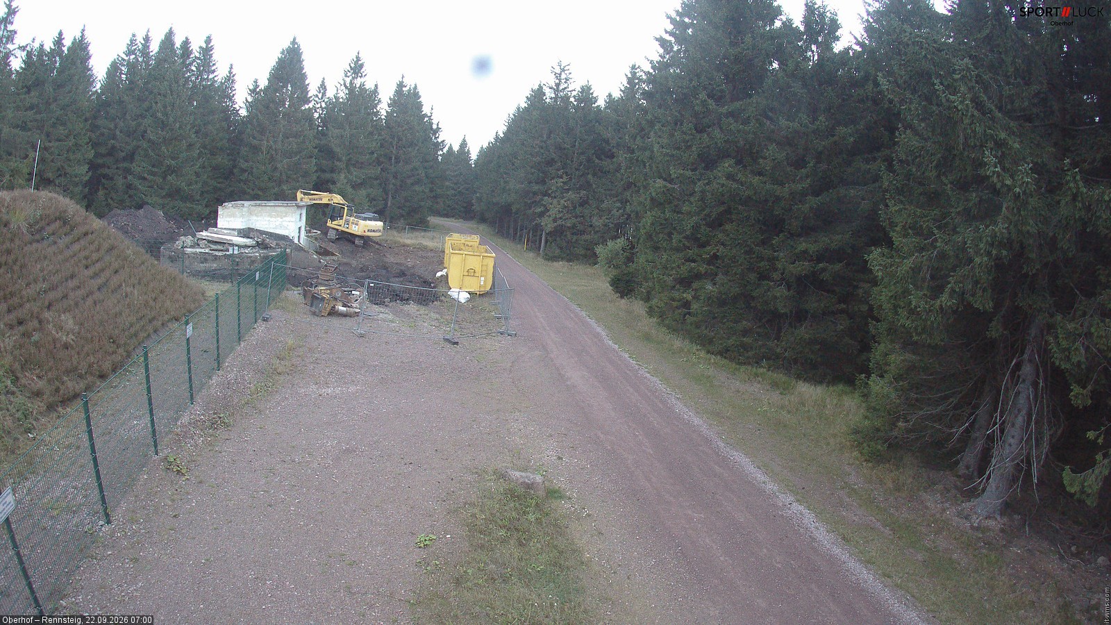 Archiv Foto Webcam Stein 16 am Wanderweg Rennsteig