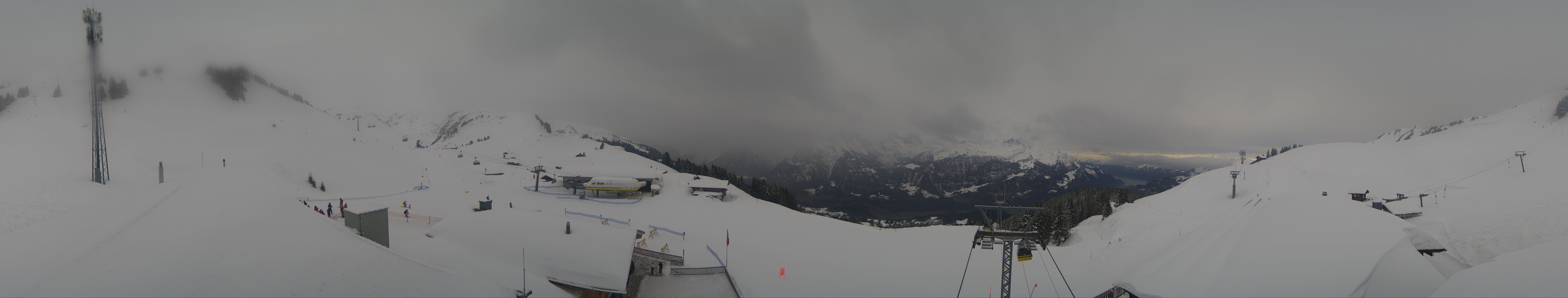 Archiv Foto Webcam Panoramacam Meiringen Hasliberg Mittelstation Käserstatt