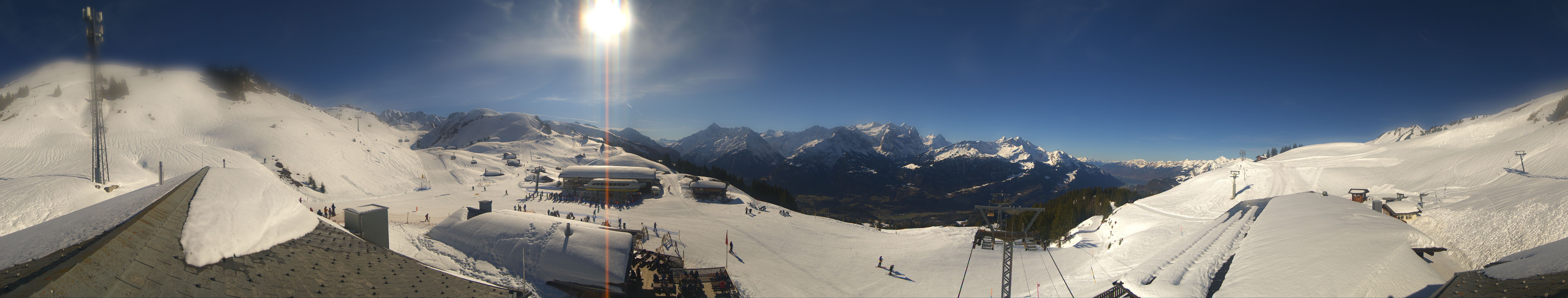 Archived image Webcam Roundshot Meiringen Hasliberg Mid-Station Kaeserstatt