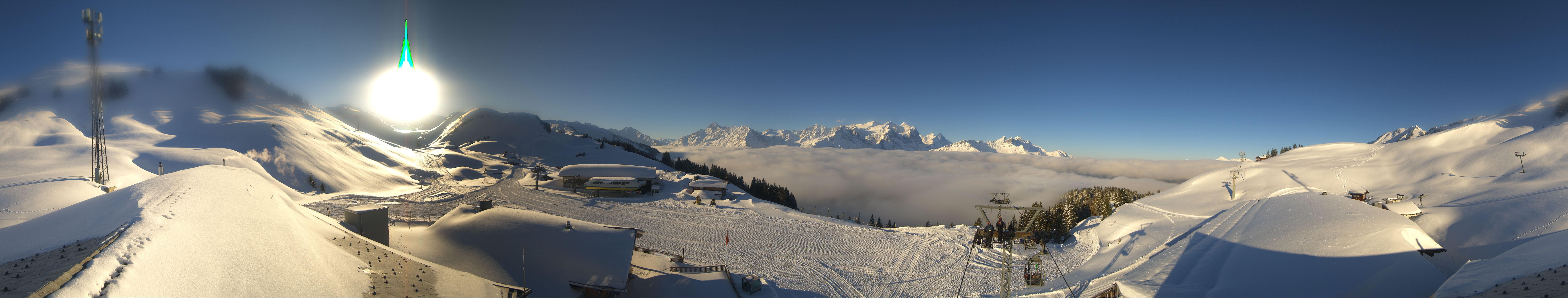 Archiv Foto Webcam Panoramacam Meiringen Hasliberg Mittelstation Käserstatt