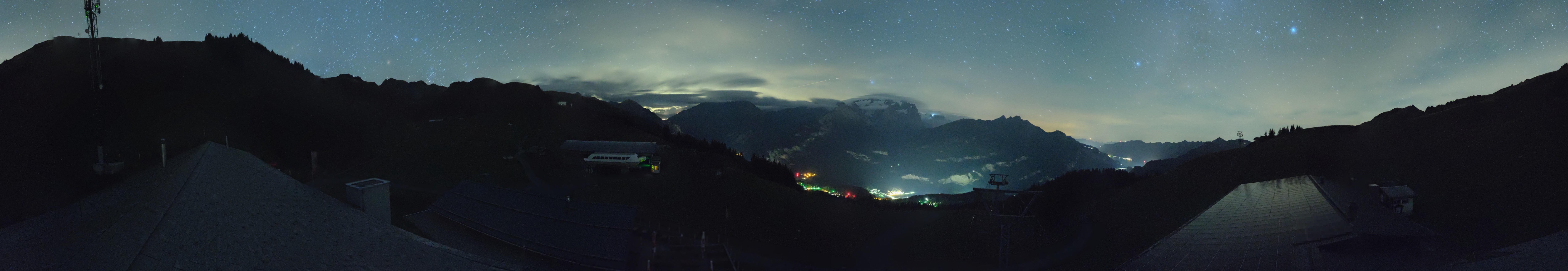 Archived image Webcam Roundshot Meiringen Hasliberg Mid-Station Kaeserstatt