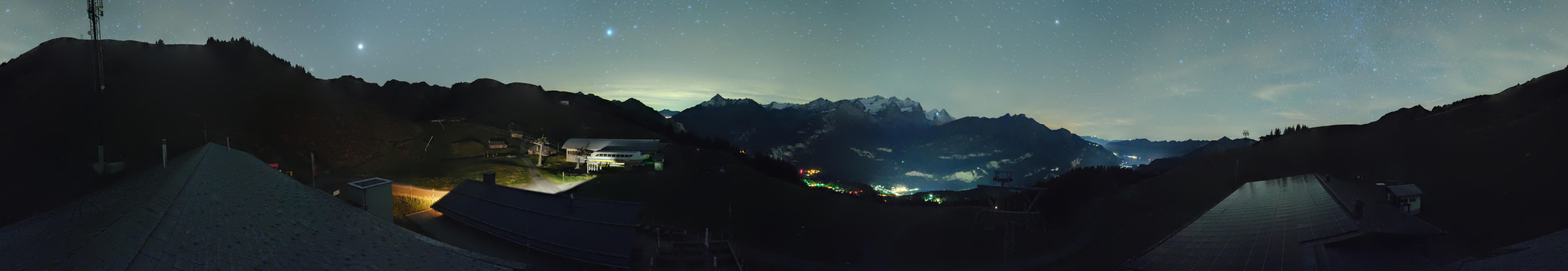 Archived image Webcam Roundshot Meiringen Hasliberg Mid-Station Kaeserstatt