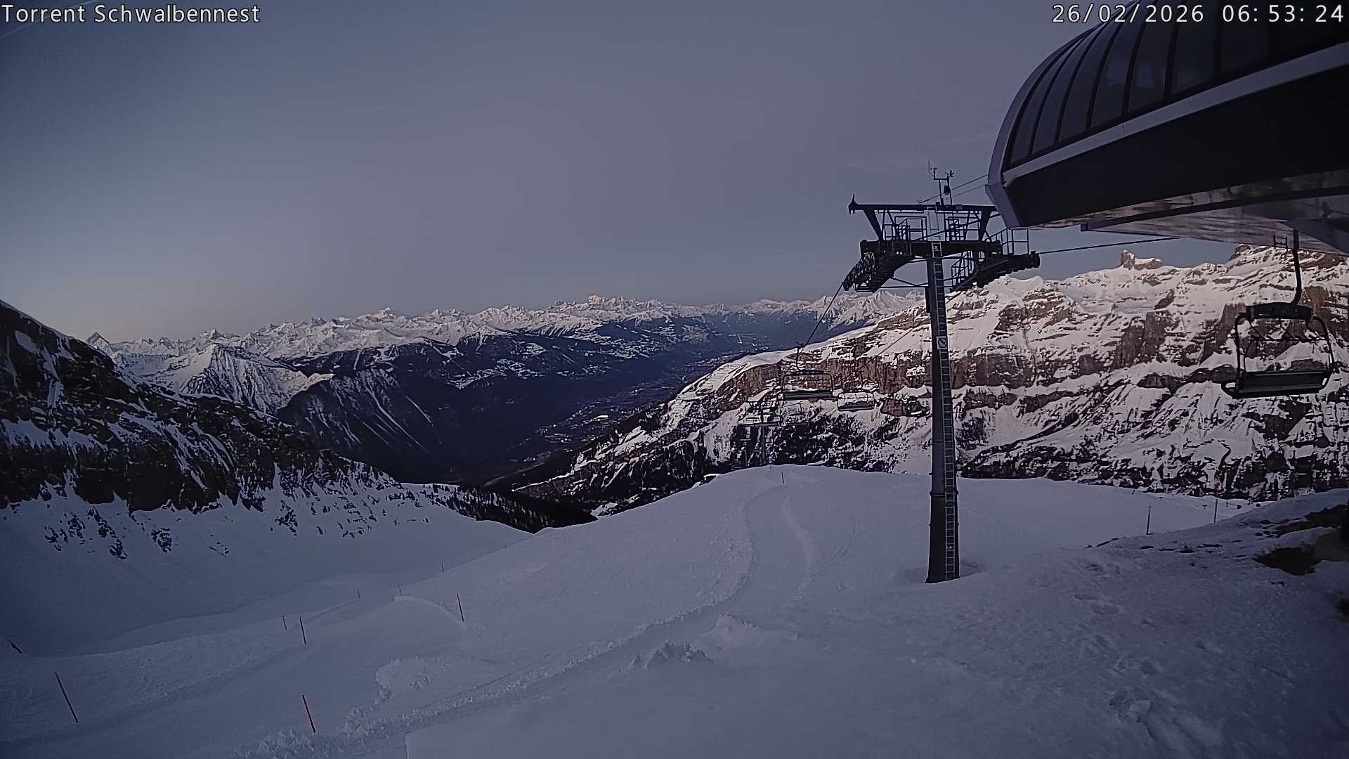 Archived image Webcam Schwalbennest- Leukerbad