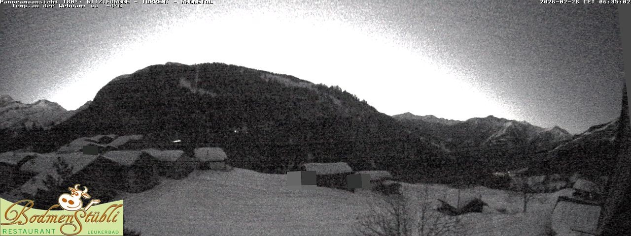 Archived image Webcam Restaurant Bodmenstübli in Bodmen, Leukerbad