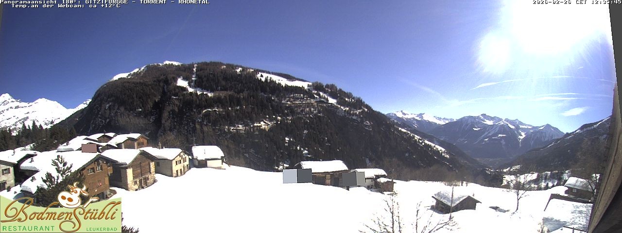 Archived image Webcam Restaurant Bodmenstübli in Bodmen, Leukerbad