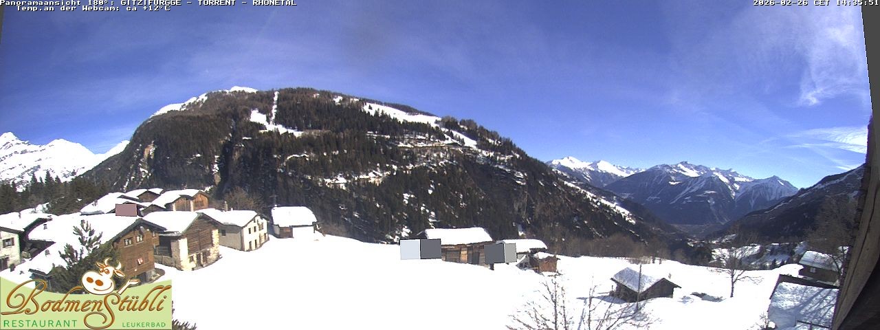 Archived image Webcam Restaurant Bodmenstübli in Bodmen, Leukerbad