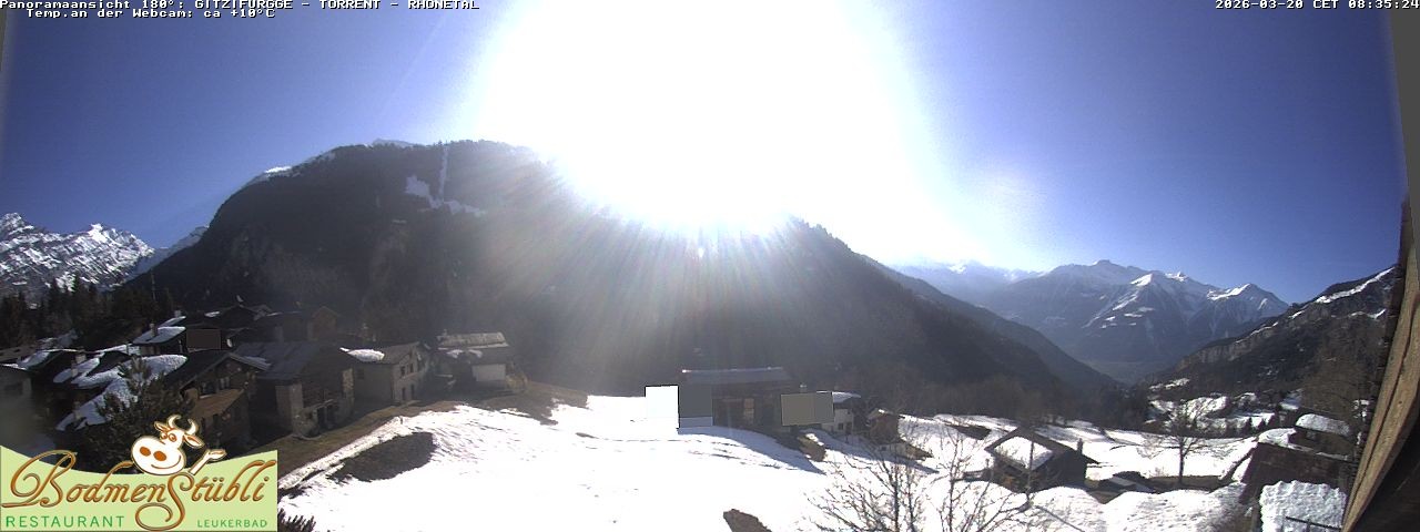 Archived image Webcam Restaurant Bodmenstübli in Bodmen, Leukerbad