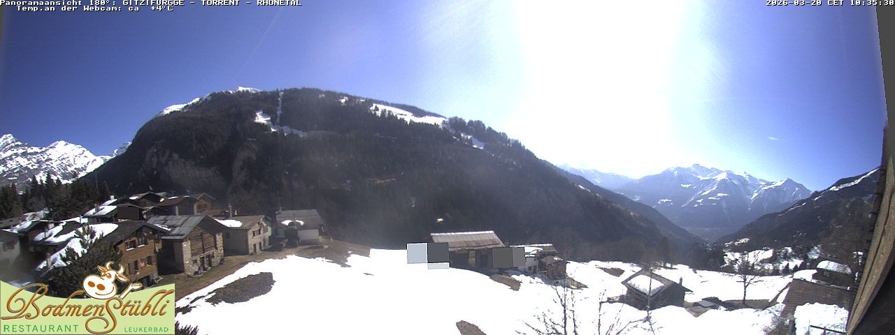 Archived image Webcam Restaurant Bodmenstübli in Bodmen, Leukerbad
