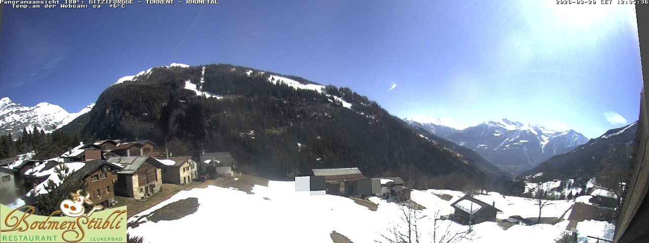 Archived image Webcam Restaurant Bodmenstübli in Bodmen, Leukerbad