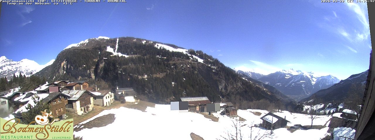 Archived image Webcam Restaurant Bodmenstübli in Bodmen, Leukerbad