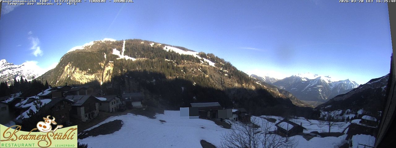 Archived image Webcam Restaurant Bodmenstübli in Bodmen, Leukerbad