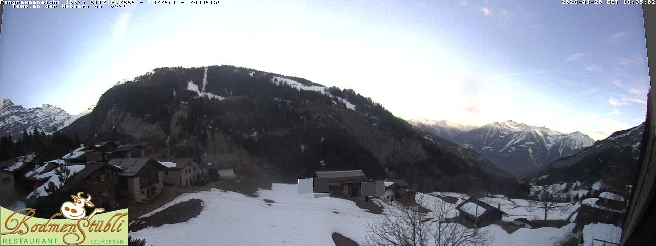 Archived image Webcam Restaurant Bodmenstübli in Bodmen, Leukerbad