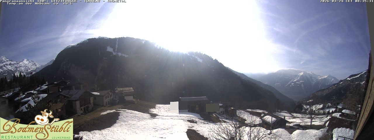 Archived image Webcam Restaurant Bodmenstübli in Bodmen, Leukerbad