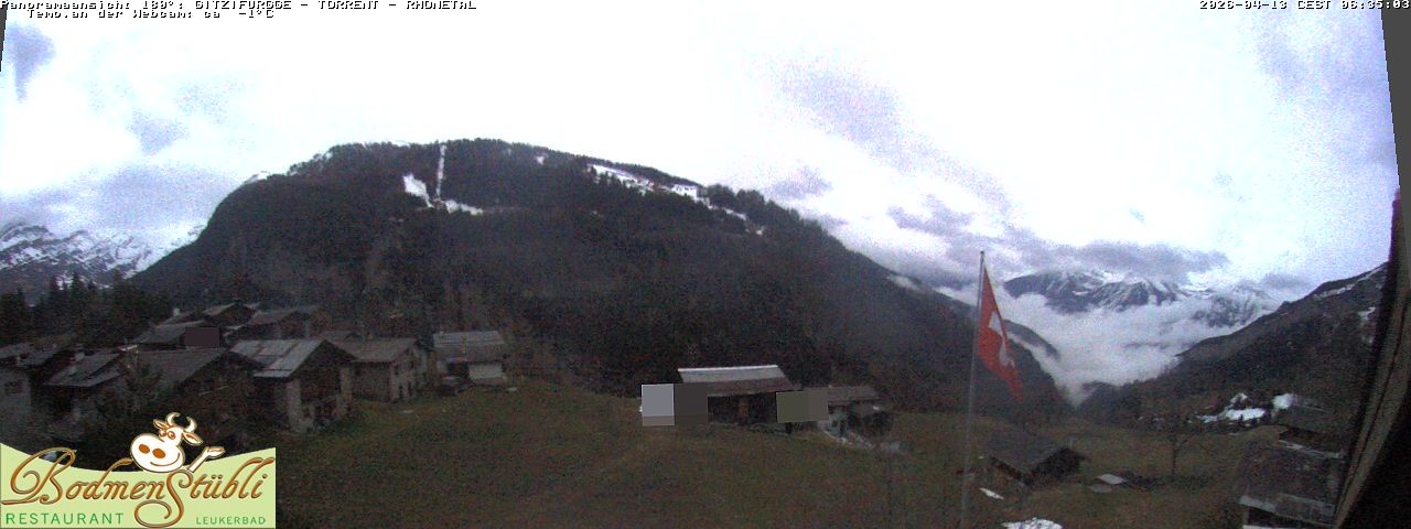 Archived image Webcam Restaurant Bodmenstübli in Bodmen, Leukerbad