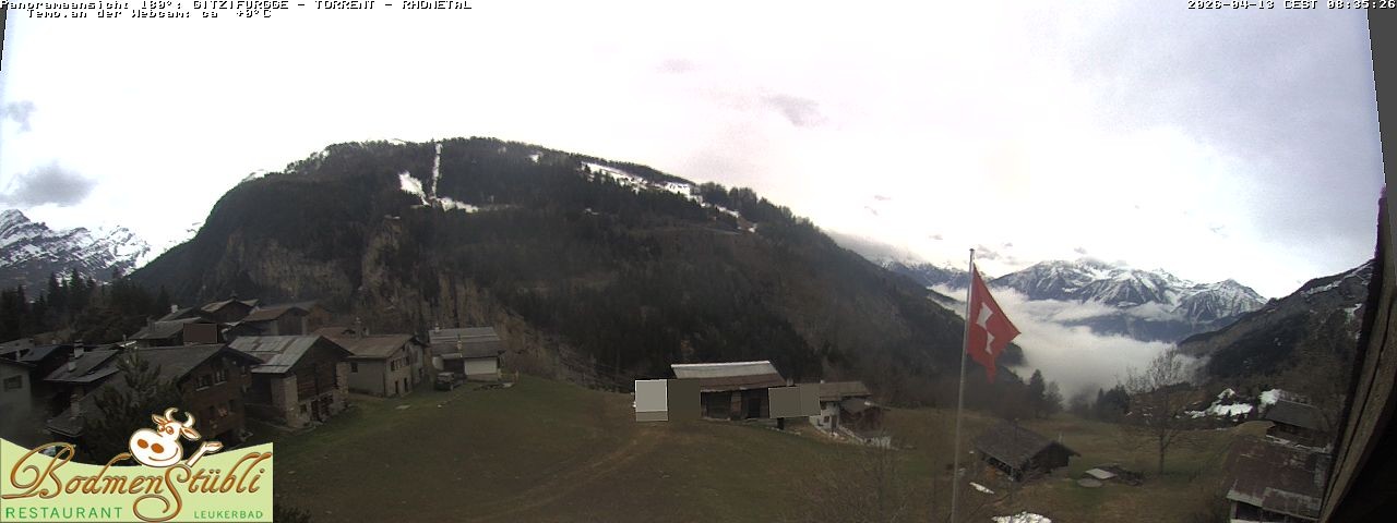 Archived image Webcam Restaurant Bodmenstübli in Bodmen, Leukerbad