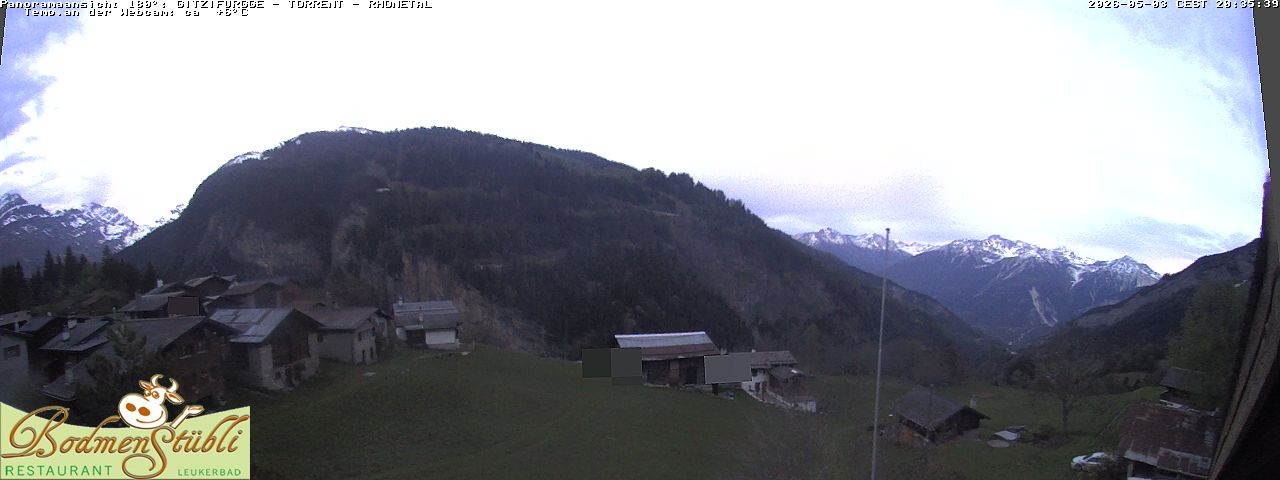 Archived image Webcam Restaurant Bodmenstübli in Bodmen, Leukerbad