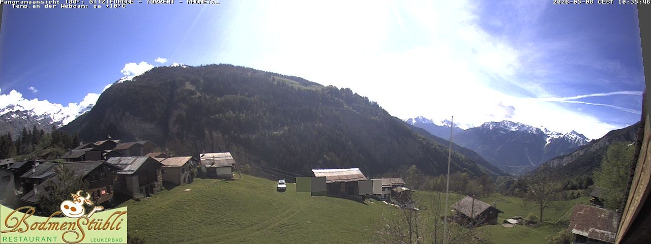 Archived image Webcam Restaurant Bodmenstübli in Bodmen, Leukerbad