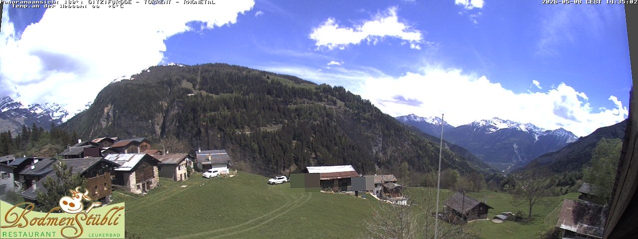 Archived image Webcam Restaurant Bodmenstübli in Bodmen, Leukerbad