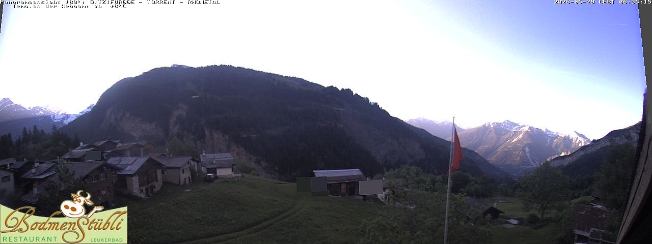 Archived image Webcam Restaurant Bodmenstübli in Bodmen, Leukerbad