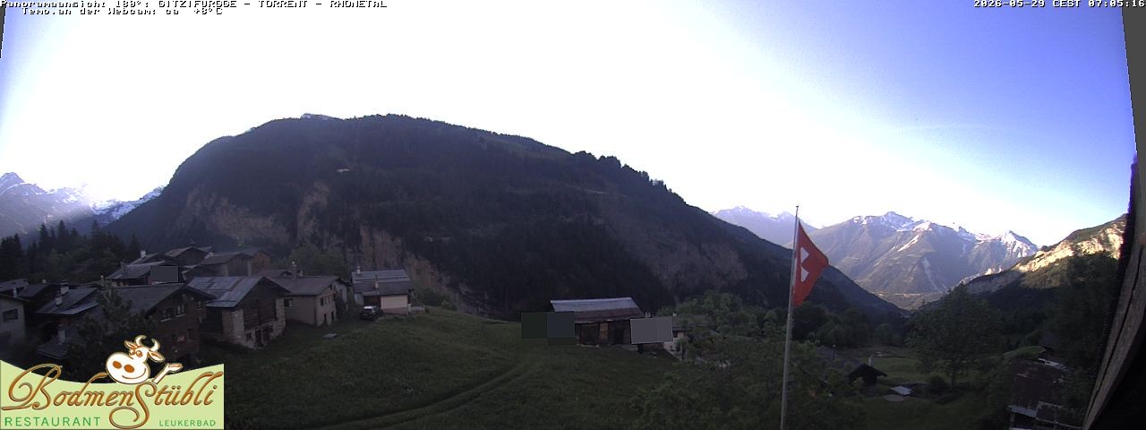 Archived image Webcam Restaurant Bodmenstübli in Bodmen, Leukerbad