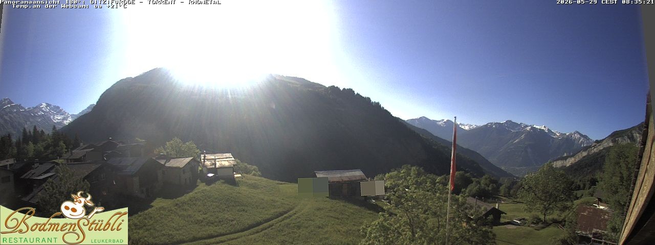 Archived image Webcam Restaurant Bodmenstübli in Bodmen, Leukerbad