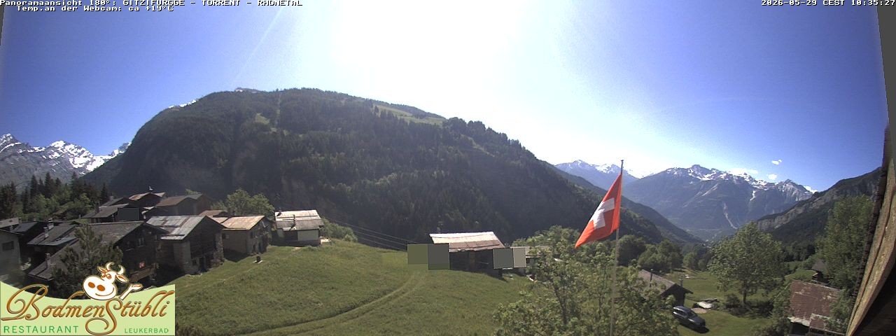 Archived image Webcam Restaurant Bodmenstübli in Bodmen, Leukerbad