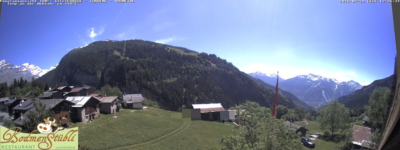 Archived image Webcam Restaurant Bodmenstübli in Bodmen, Leukerbad