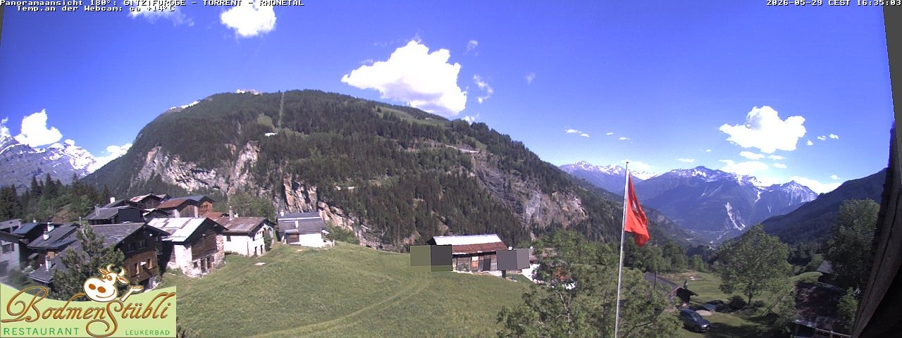 Archived image Webcam Restaurant Bodmenstübli in Bodmen, Leukerbad