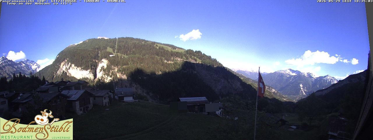 Archived image Webcam Restaurant Bodmenstübli in Bodmen, Leukerbad