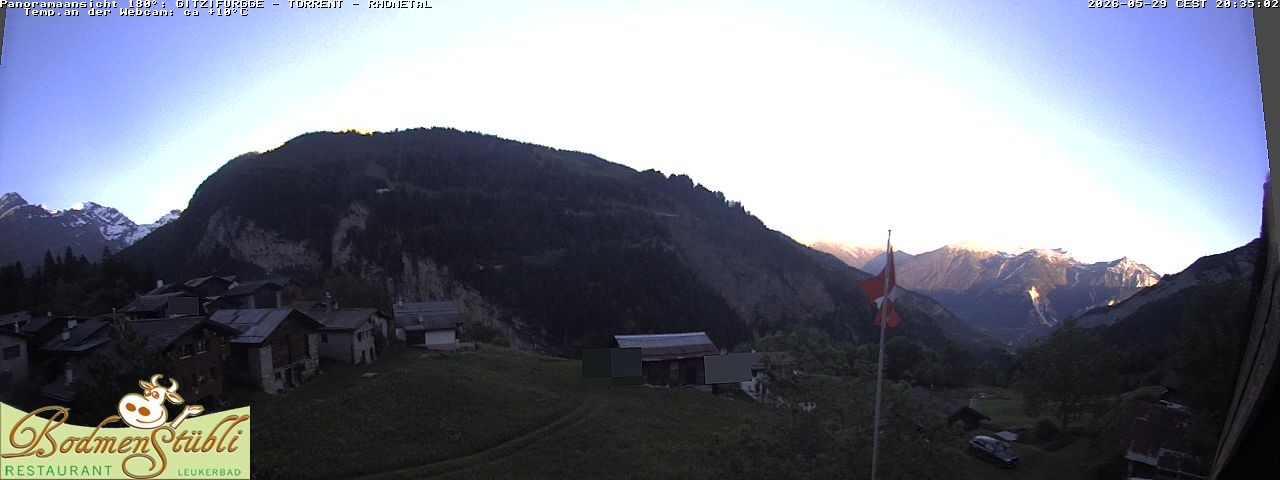 Archived image Webcam Restaurant Bodmenstübli in Bodmen, Leukerbad