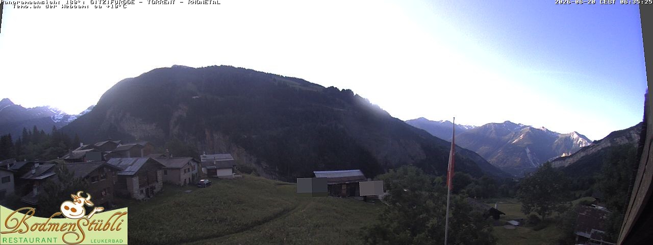 Archived image Webcam Restaurant Bodmenstübli in Bodmen, Leukerbad