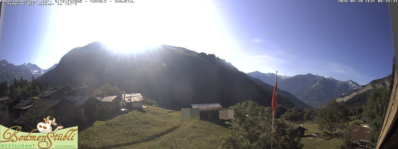 Archived image Webcam Restaurant Bodmenstübli in Bodmen, Leukerbad