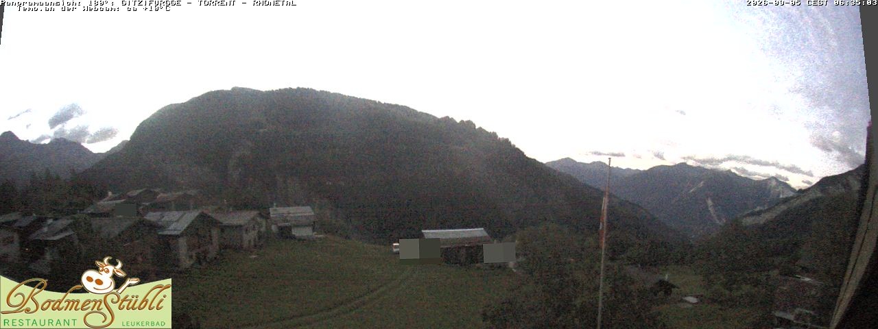 Archived image Webcam Restaurant Bodmenstübli in Bodmen, Leukerbad