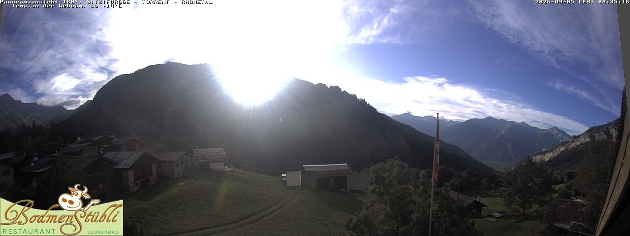 Archived image Webcam Restaurant Bodmenstübli in Bodmen, Leukerbad