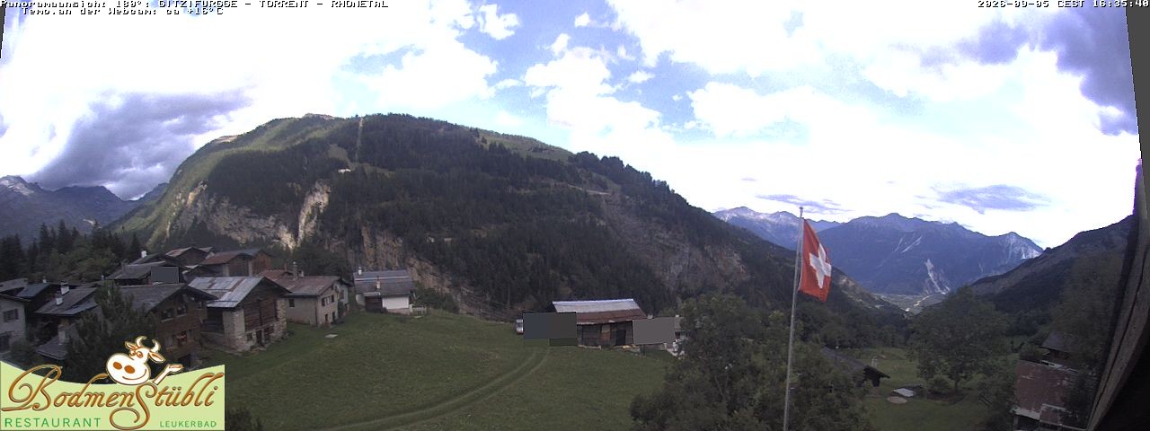 Archived image Webcam Restaurant Bodmenstübli in Bodmen, Leukerbad