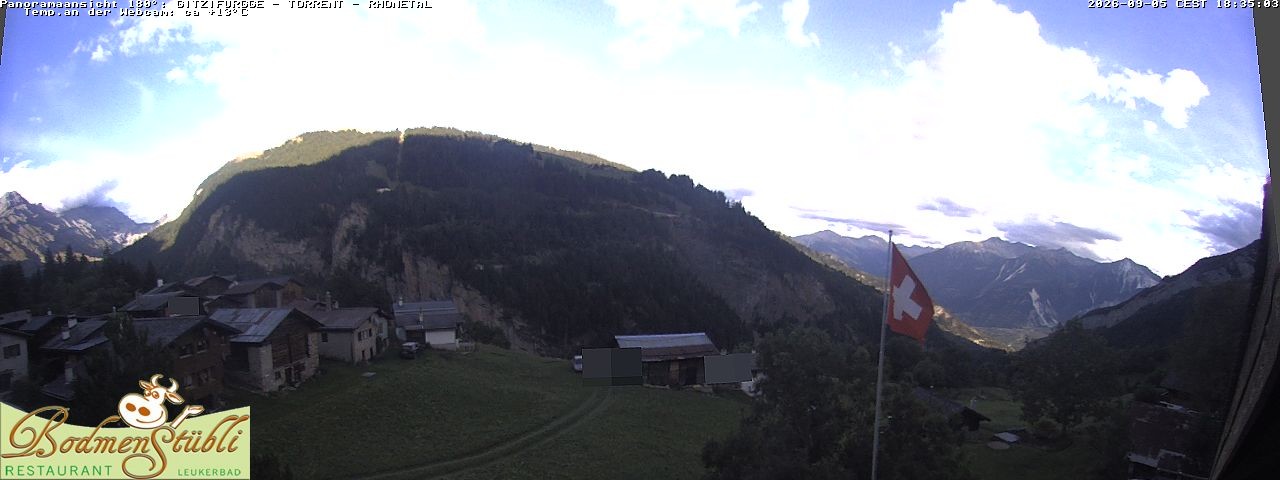 Archived image Webcam Restaurant Bodmenstübli in Bodmen, Leukerbad