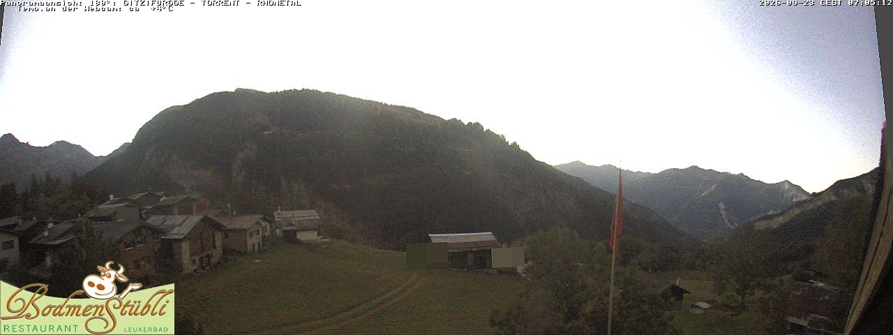 Archived image Webcam Restaurant Bodmenstübli in Bodmen, Leukerbad
