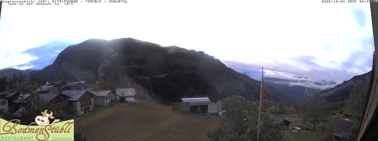 Archived image Webcam Restaurant Bodmenstübli in Bodmen, Leukerbad