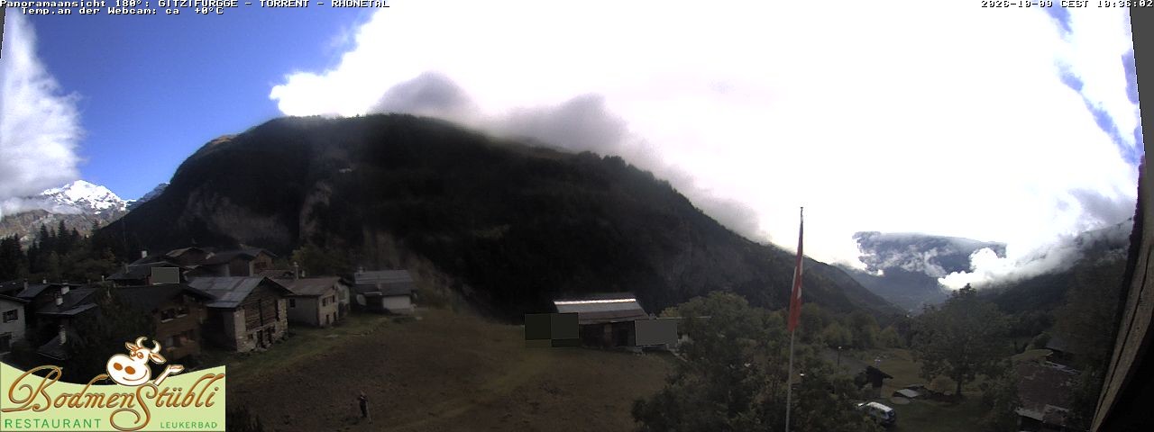 Archived image Webcam Restaurant Bodmenstübli in Bodmen, Leukerbad