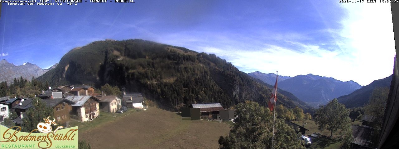 Archived image Webcam Restaurant Bodmenstübli in Bodmen, Leukerbad