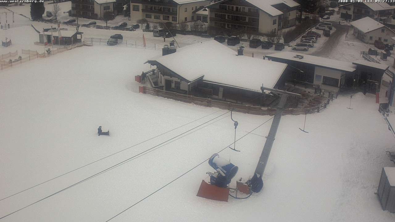 Archiv Foto Webcam Ruhpolding: Wirtshaus und Talstation Lift Westernberg