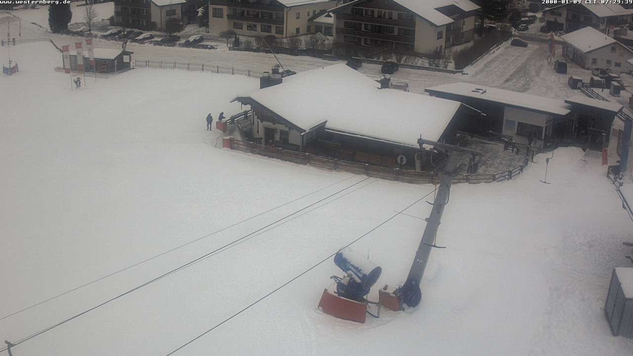 Archiv Foto Webcam Ruhpolding: Wirtshaus und Talstation Lift Westernberg