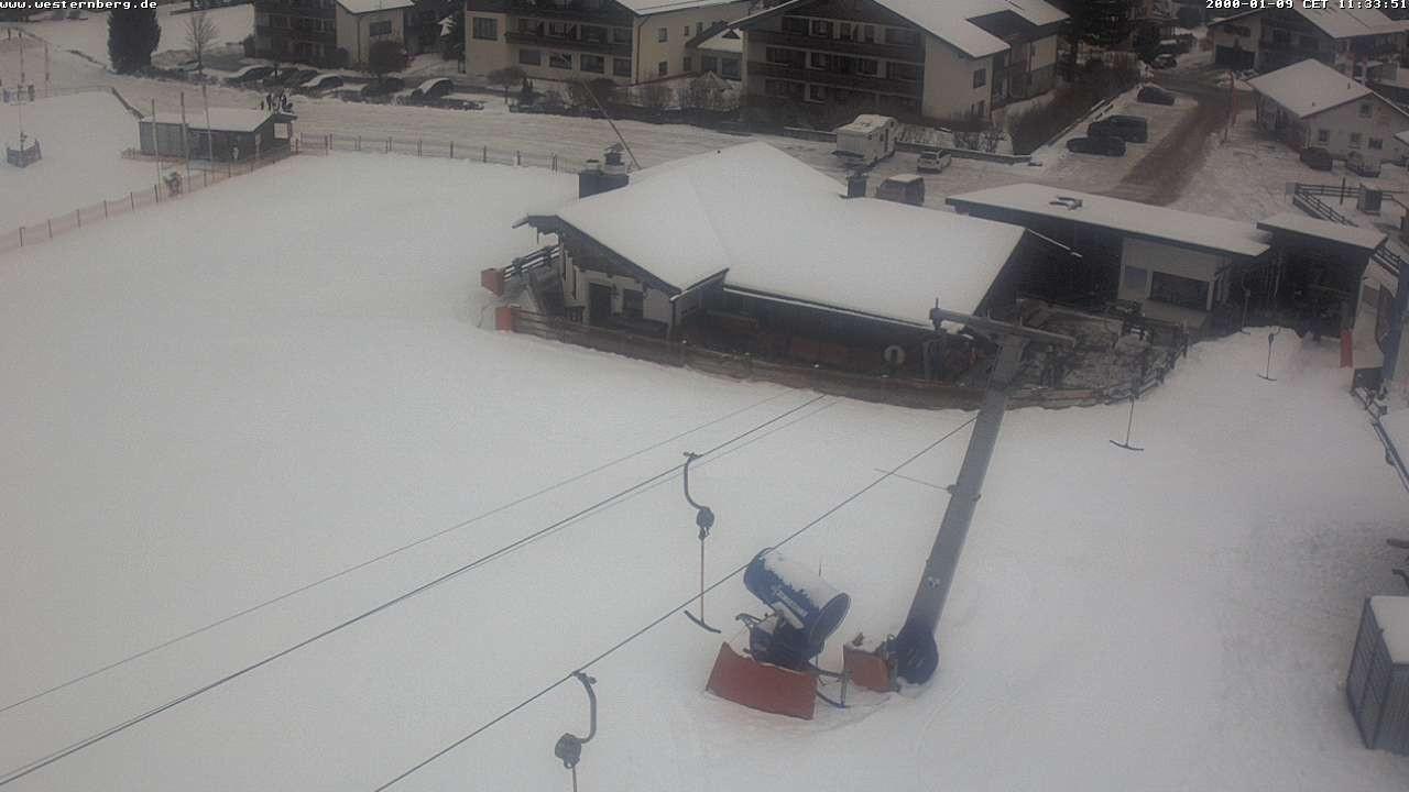 Archiv Foto Webcam Ruhpolding: Wirtshaus und Talstation Lift Westernberg