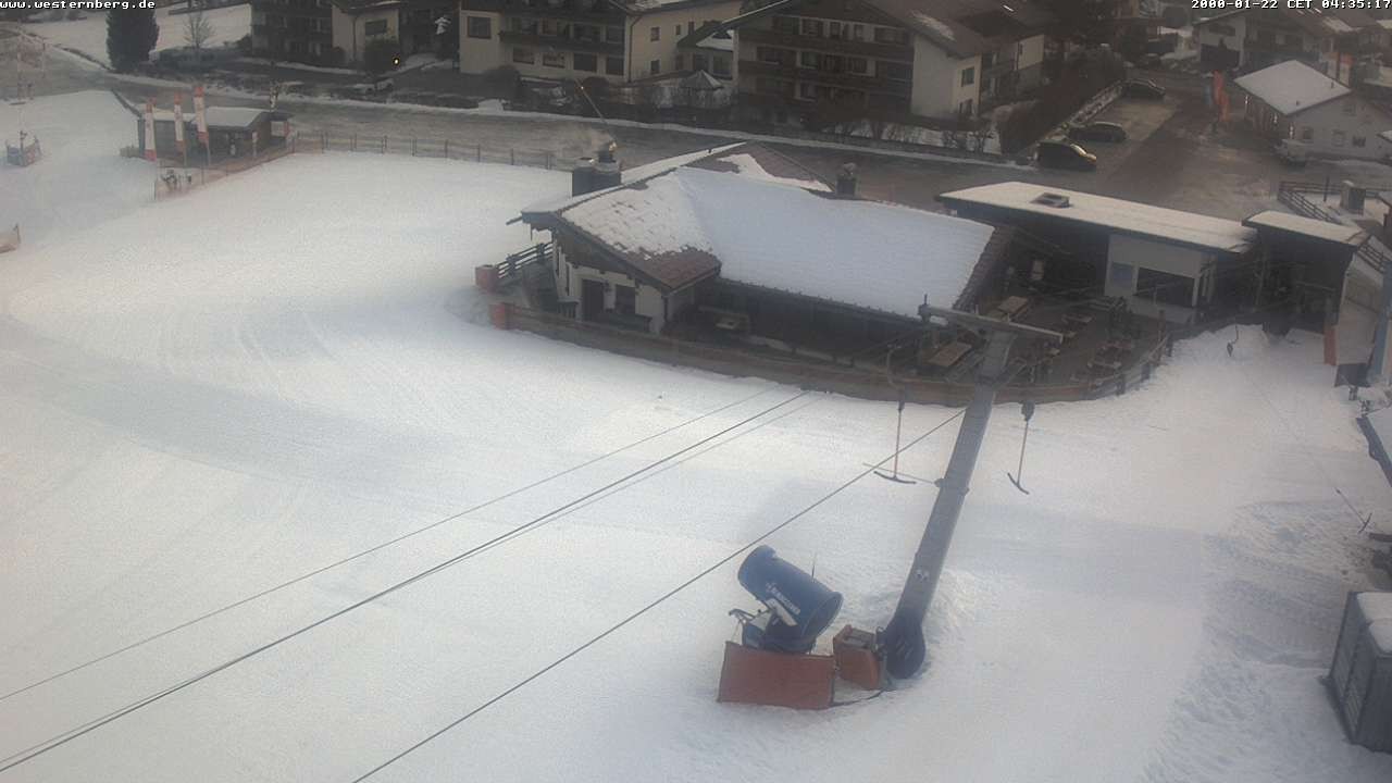 Archiv Foto Webcam Ruhpolding: Wirtshaus und Talstation Lift Westernberg