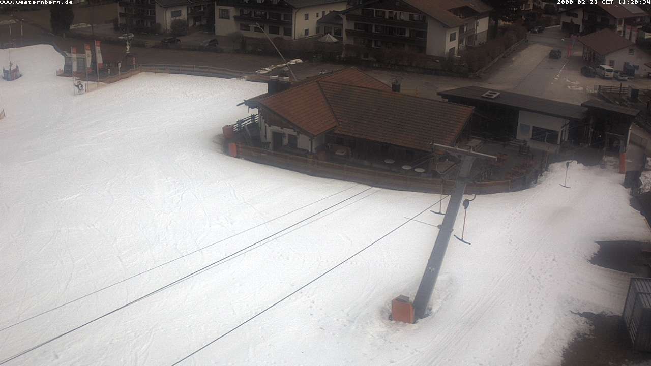 Archiv Foto Webcam Ruhpolding: Wirtshaus und Talstation Lift Westernberg