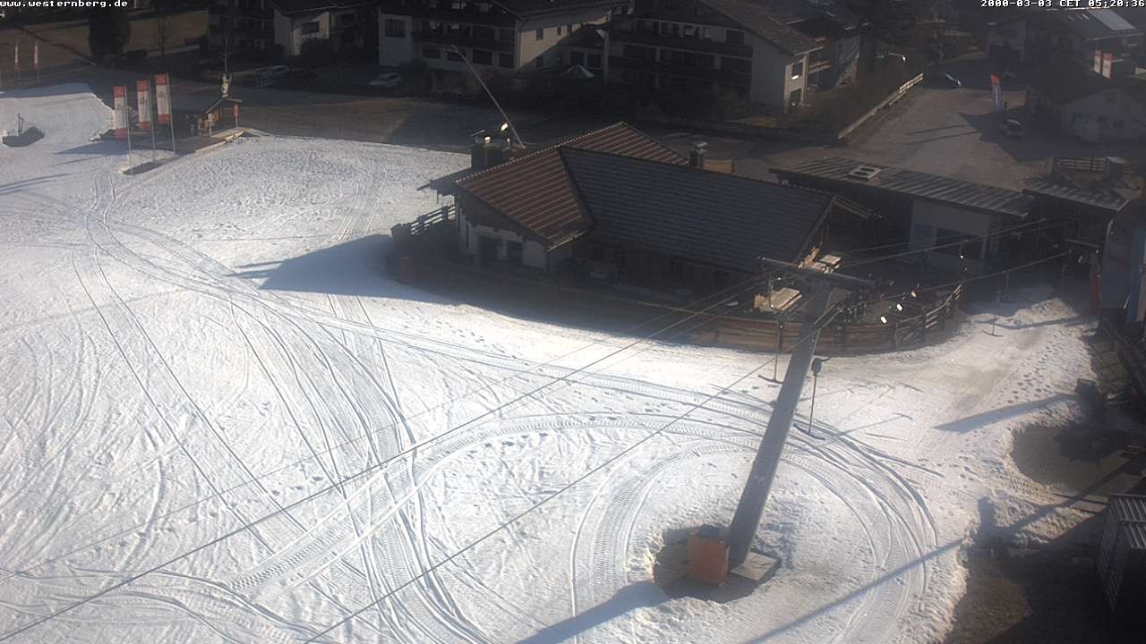 Archiv Foto Webcam Ruhpolding: Wirtshaus und Talstation Lift Westernberg