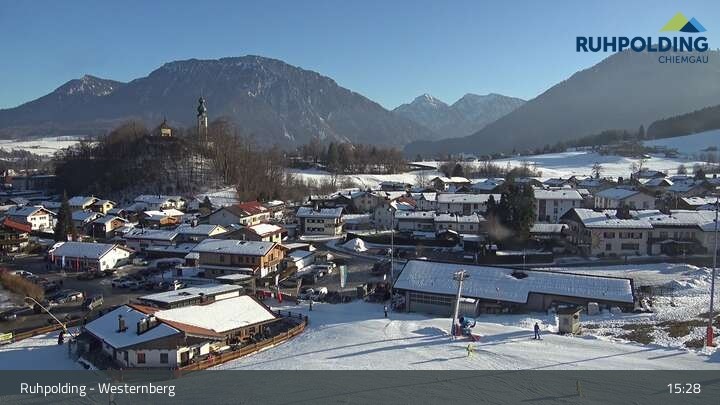 Archiv Foto Webcam Ruhpolding: Lift und Skipiste am Westernberg