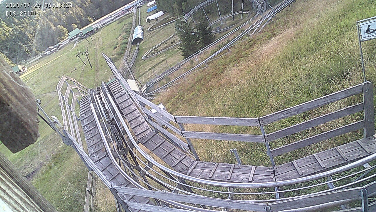 Archived image Webcam Mehliskopf - View Toboggan run