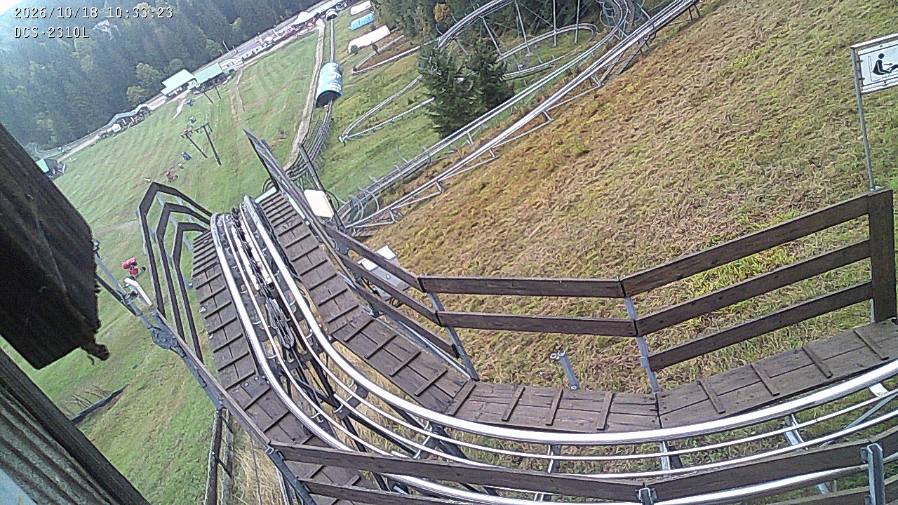 Archived image Webcam Mehliskopf - View Toboggan run