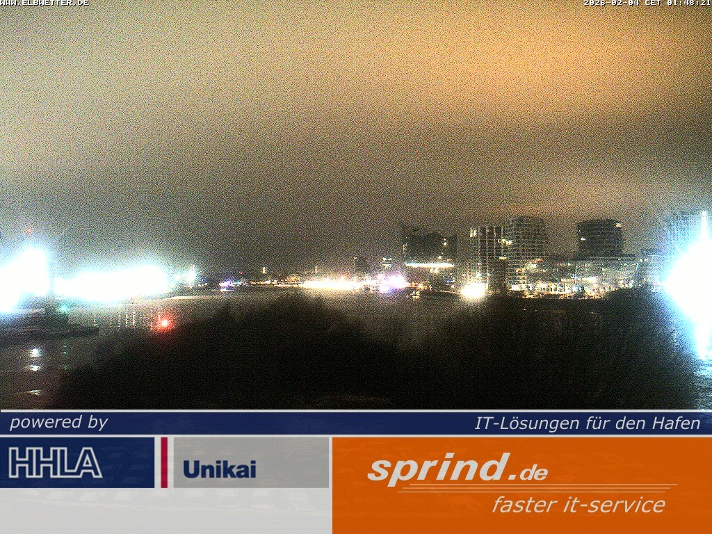 Archived image Webcam Hamburg Cruise Center